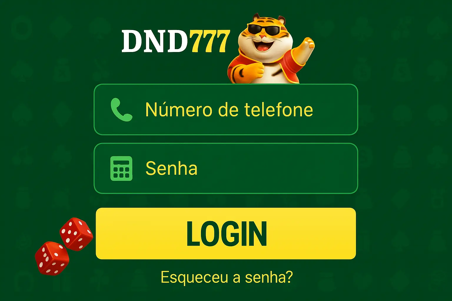 Criar uma nova Conta no plataforma DND777